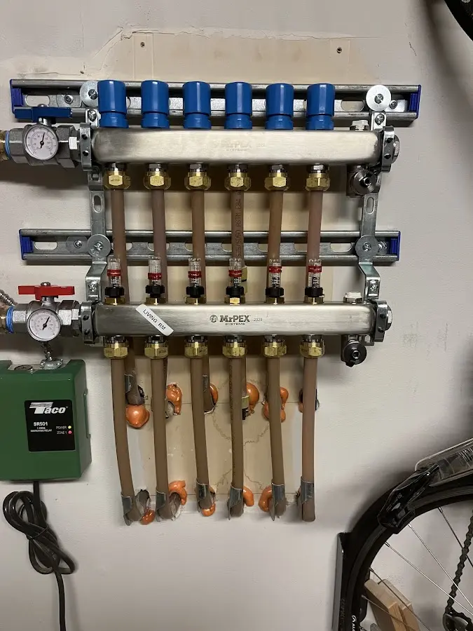 Plumber performing Gas Leak Detection at a residential property in Tredyffrin